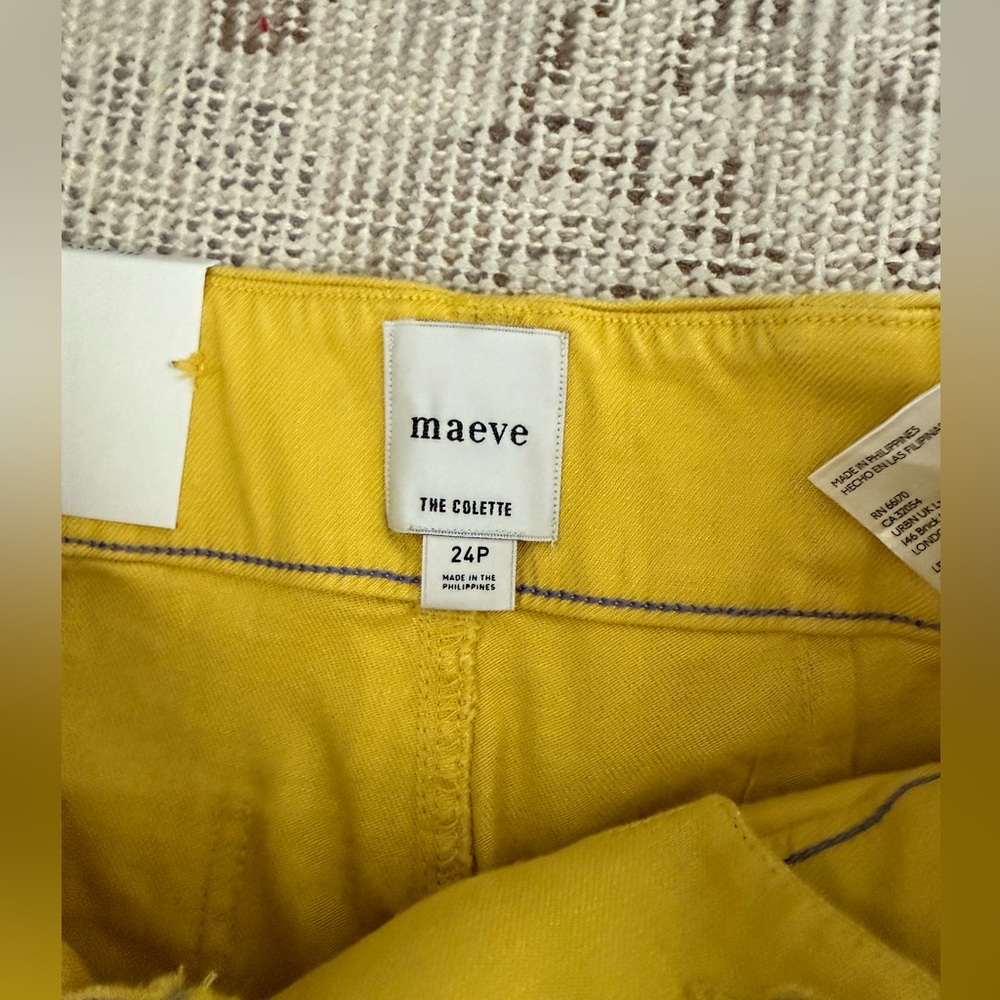 NWT Anthropologie Maeve Colette Yellow Pant, size 24P - Picture 4 of 5